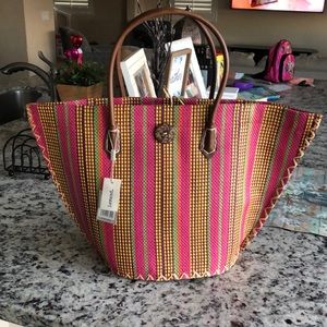 Straw material summer bag